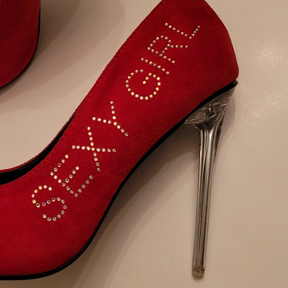 Red Crystal "Sexy Girl" High Heels ๐ - Picture 9 of 16